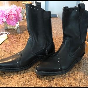 Harley Davidson black leather boots